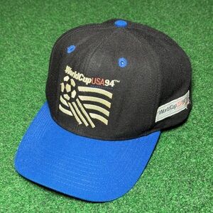 Vintage 90s World Cup Soccer FIFA SnapBack Hat, Baseball Cap 1994 Futbol
